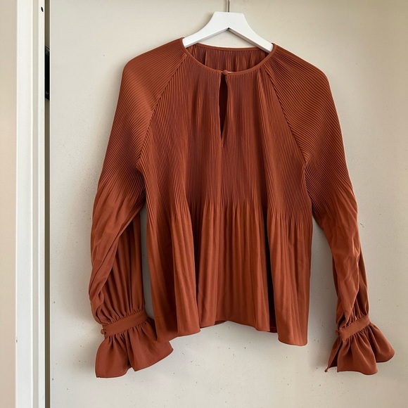 My Little Mushroom Rust Accordian Blouse - Picture 2 of 3